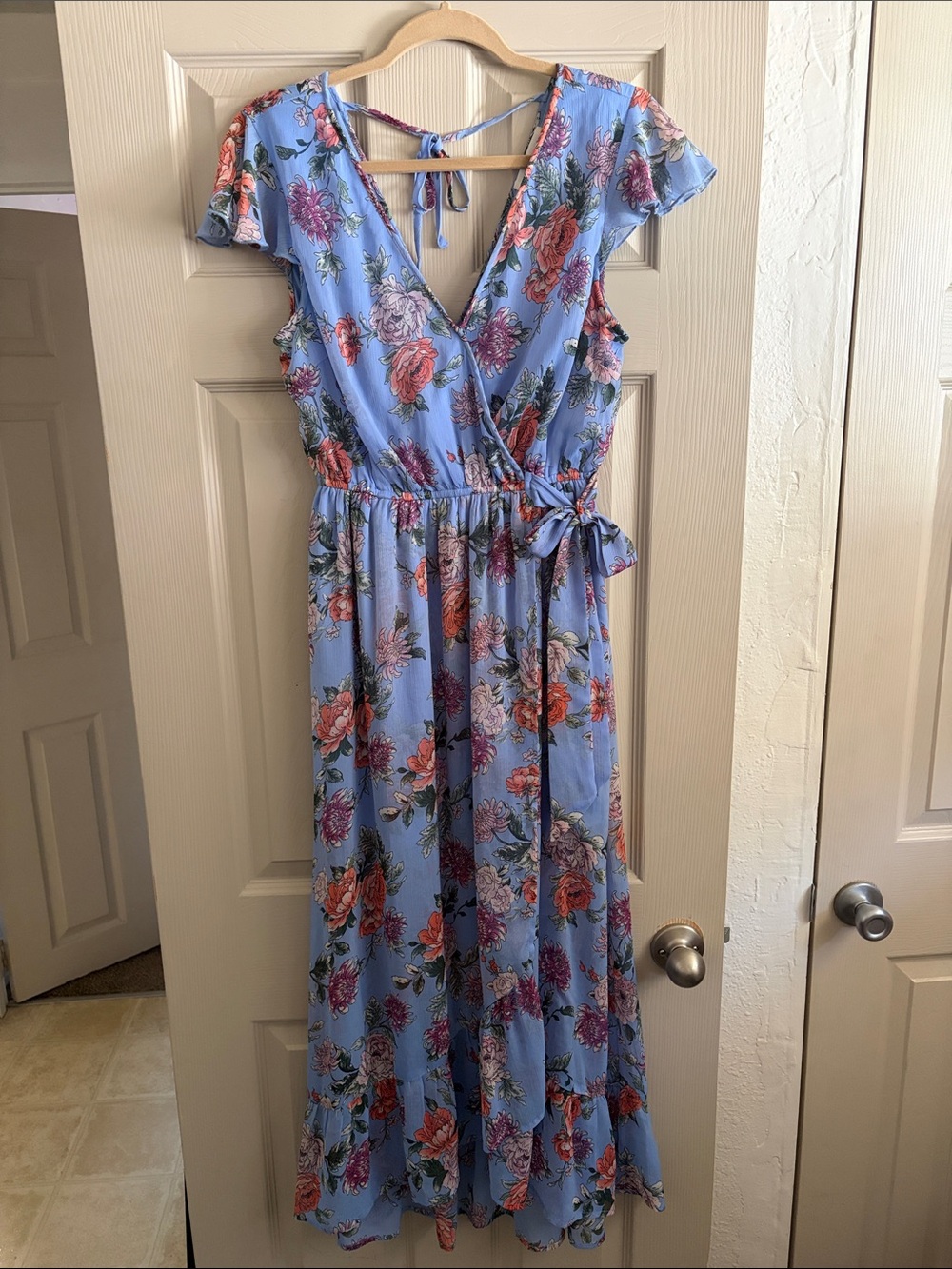 Floral Wrap Maxi Dress